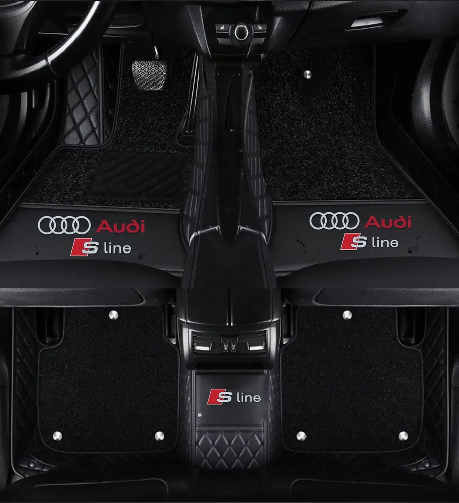 Double Tapis 9D (Noir/Noir) + Tapis Noir pour Audi A4