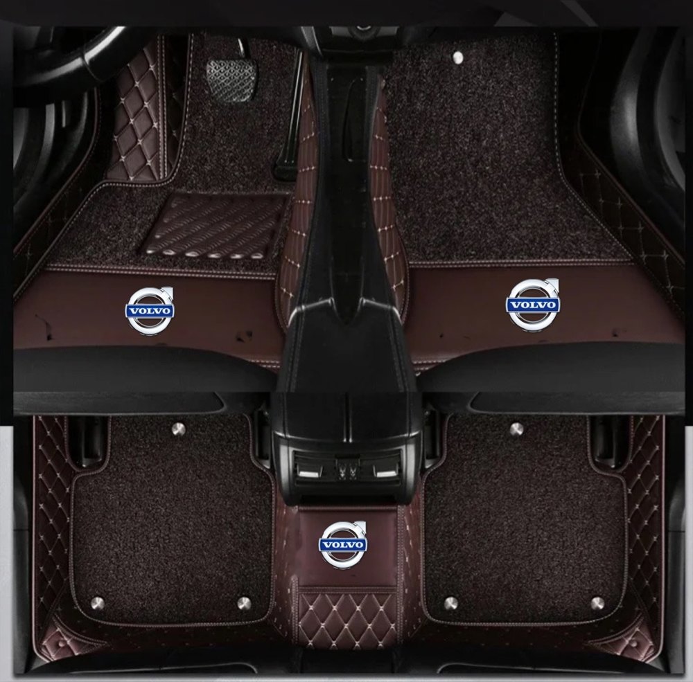 Double Tapis 9D (Marron) + Tapis Marron pour Volvo XC40