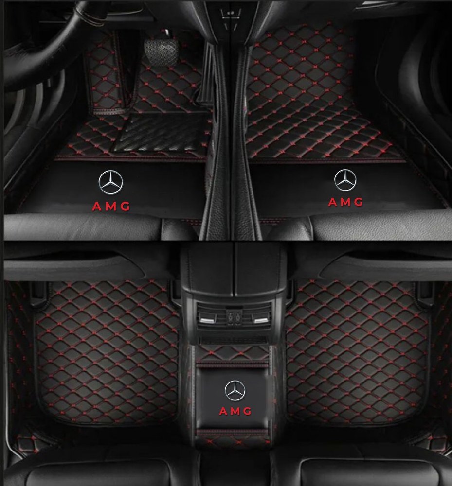 Tapis 8D Plus (Noir/Rouge) pour Mercedes-Benz GLA