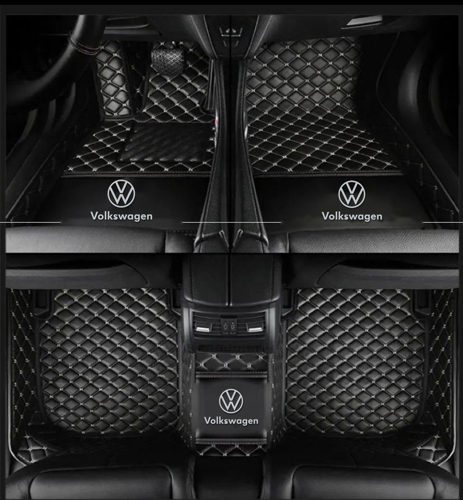 Tapis 8D Plus (Noir/Beige) pour Volkswagen Golf 6 / 7 / 8