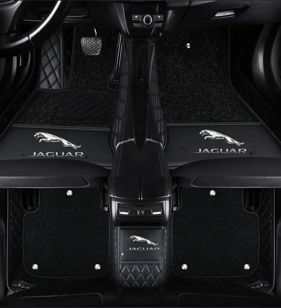 Double Tapis 9D (Noir/Noir) + Tapis Noir pour Jaguar E-Pace