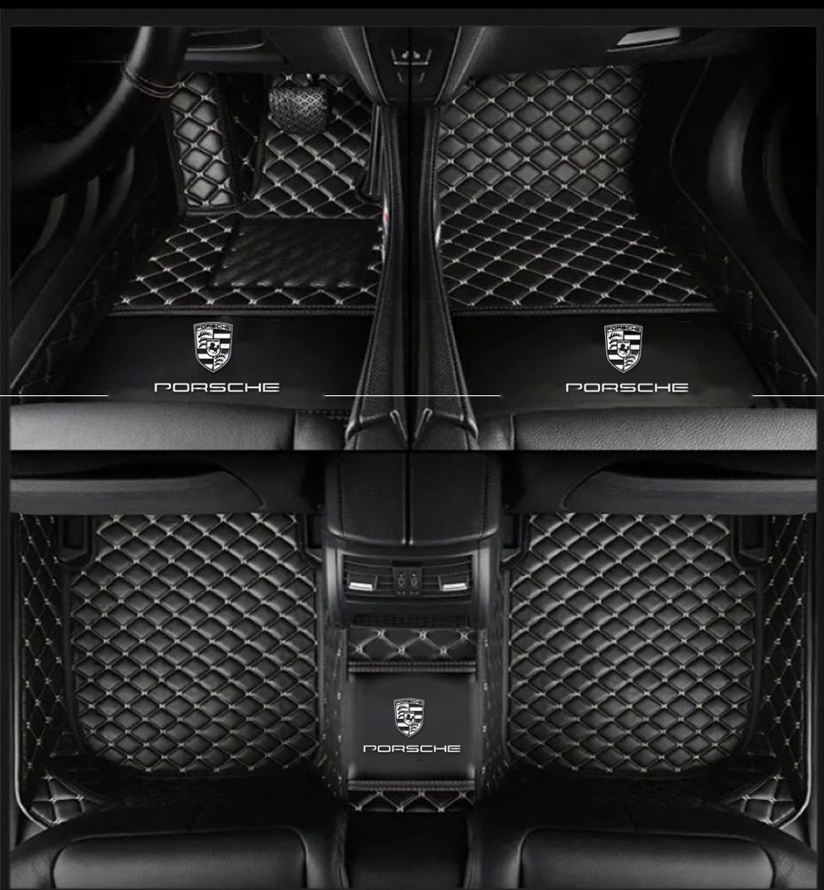 Tapis 8D Plus (Noir/Beige) pour Porsche Macan
