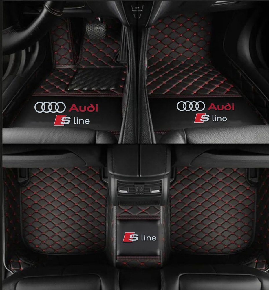 Tapis 8D Plus (Noir/Rouge) pour Audi A4