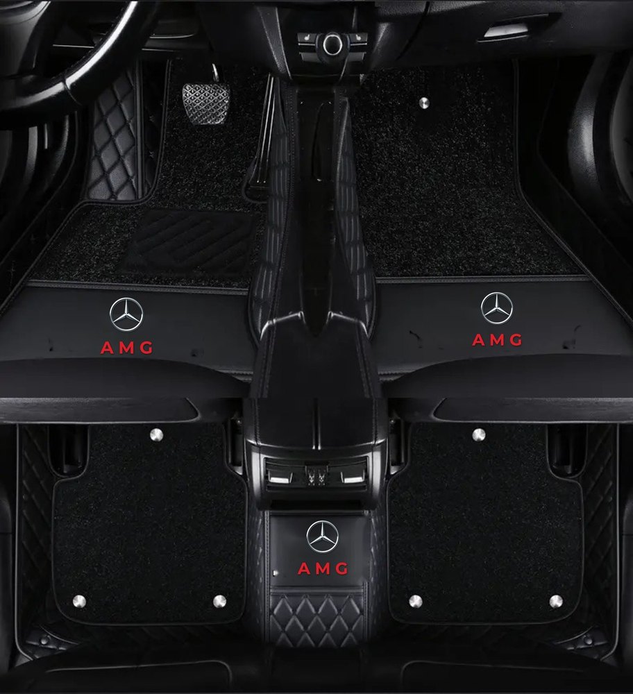 Double Tapis 9D (Noir/Noir) + Tapis Noir pour Mercedes-Benz GLA