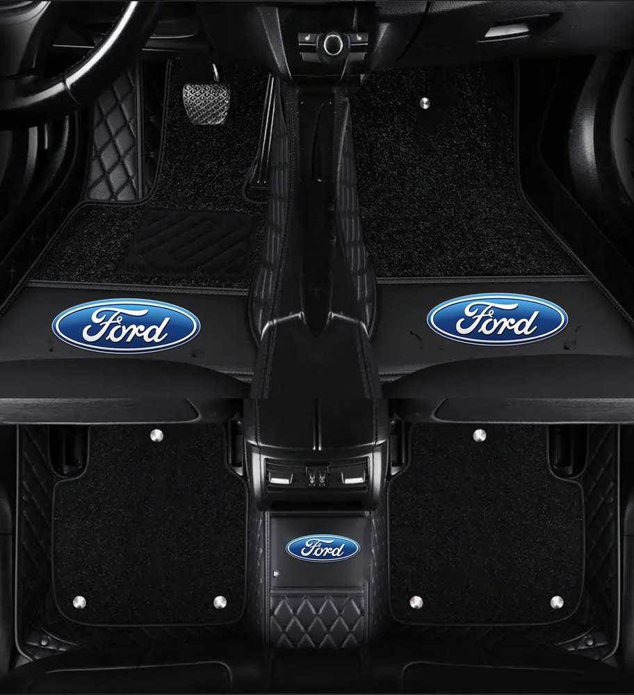 Double Tapis 9D (Noir/Noir) + Tapis Noir pour Ford Focus